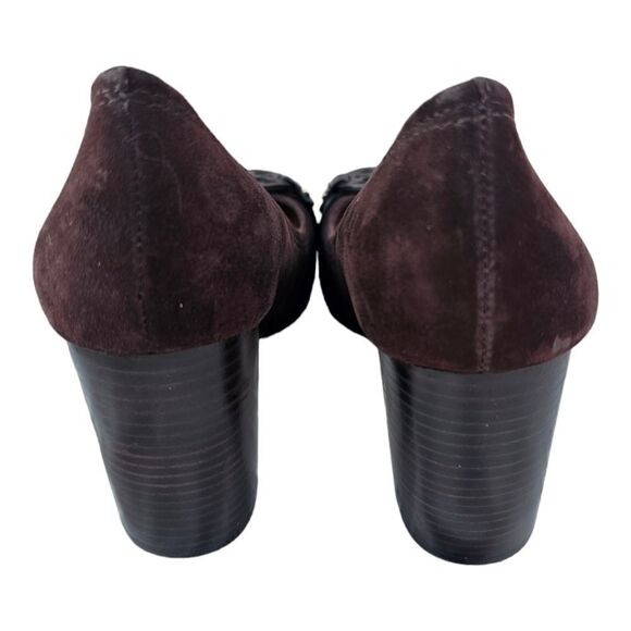 TORY BURCH‎ Brown Suede Heels - Size 6 - Picture 4 of 7